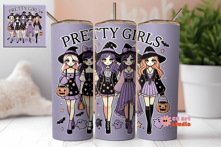 Pretty Girls Walk Like This Tumbler Wrap PNG product image (1)