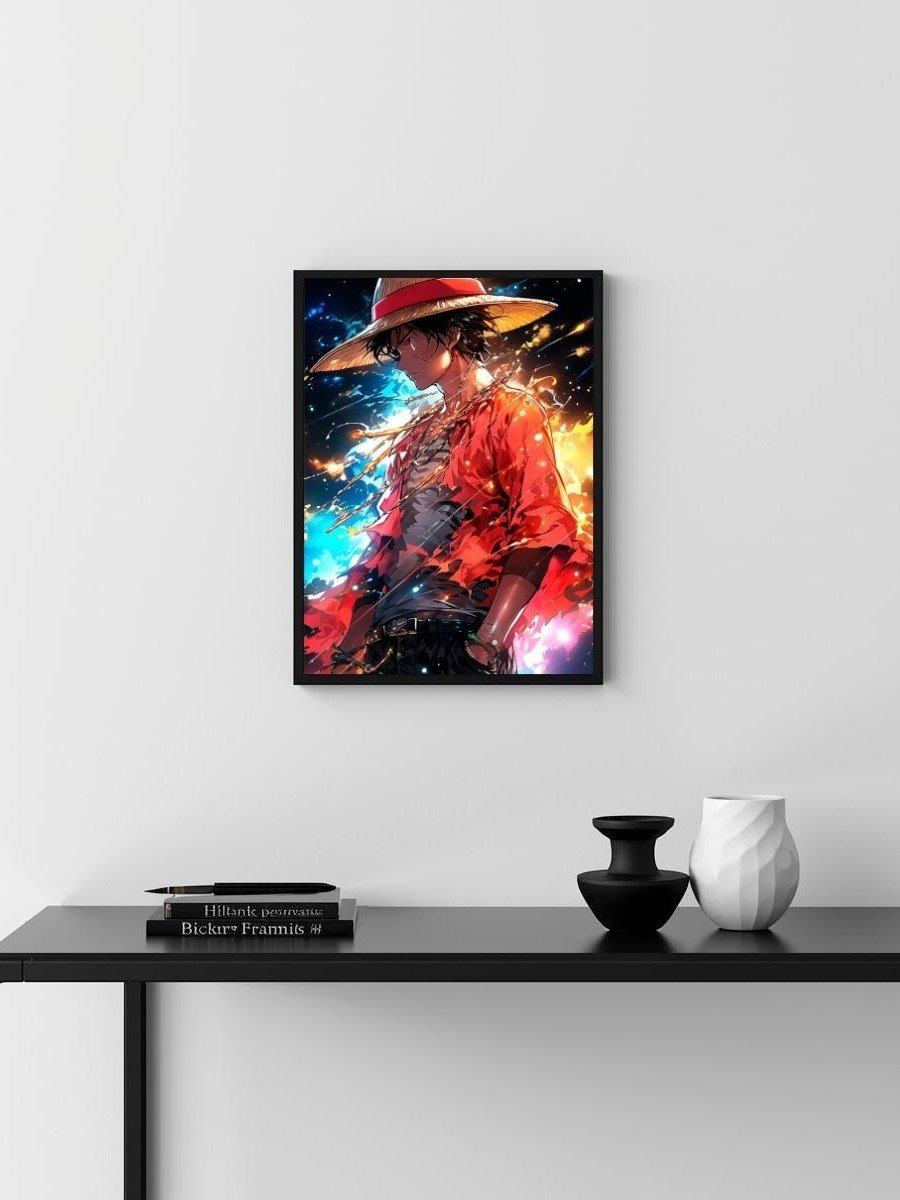 One Piece Luffy Red Coat Haki Storm – Glossy 8x10 Metal Print product image (3)