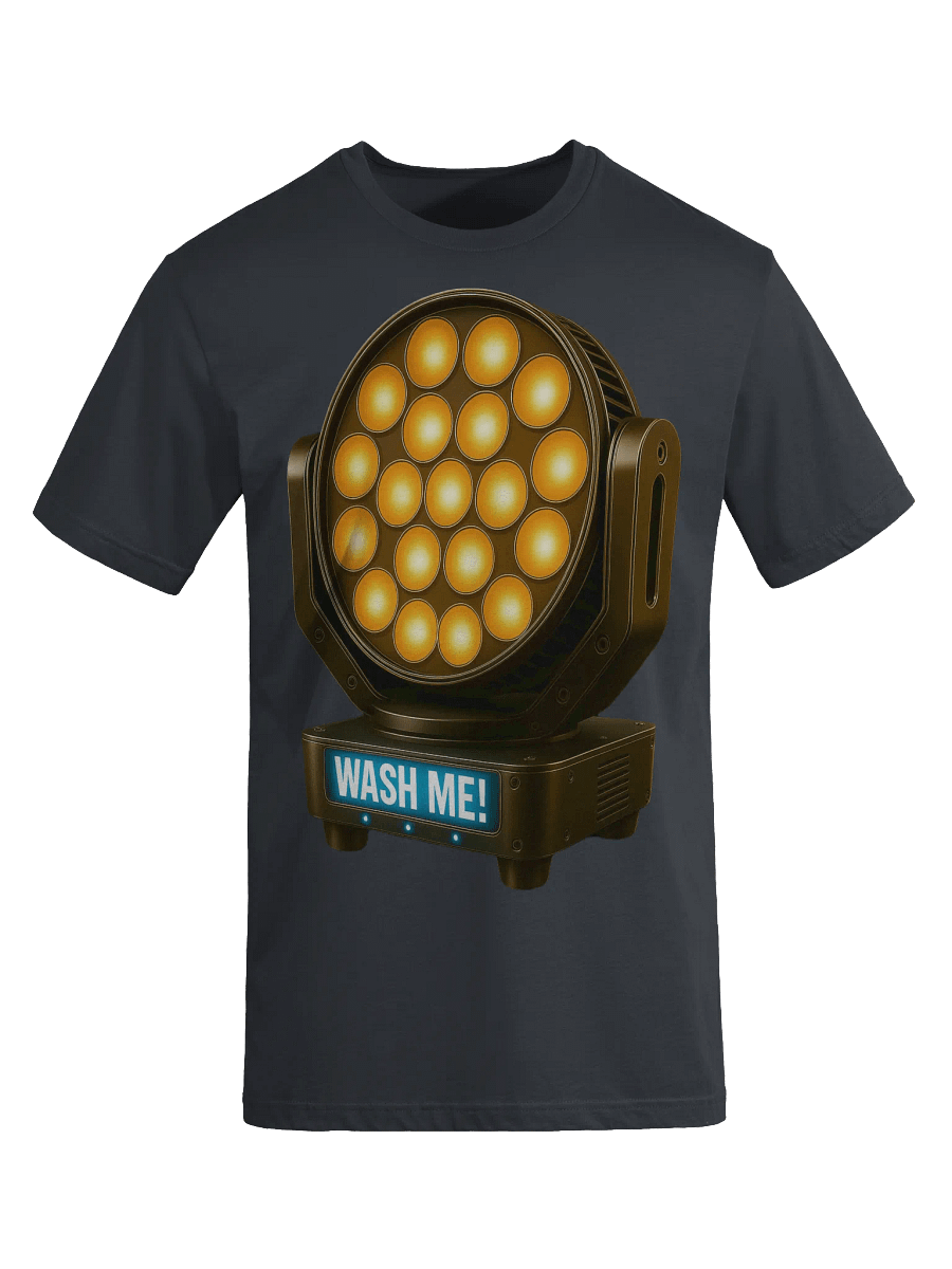 Theatrically Jerry: Amber LED "Wash Me!" Moving Head Wash Light T-Shirt product image (3)