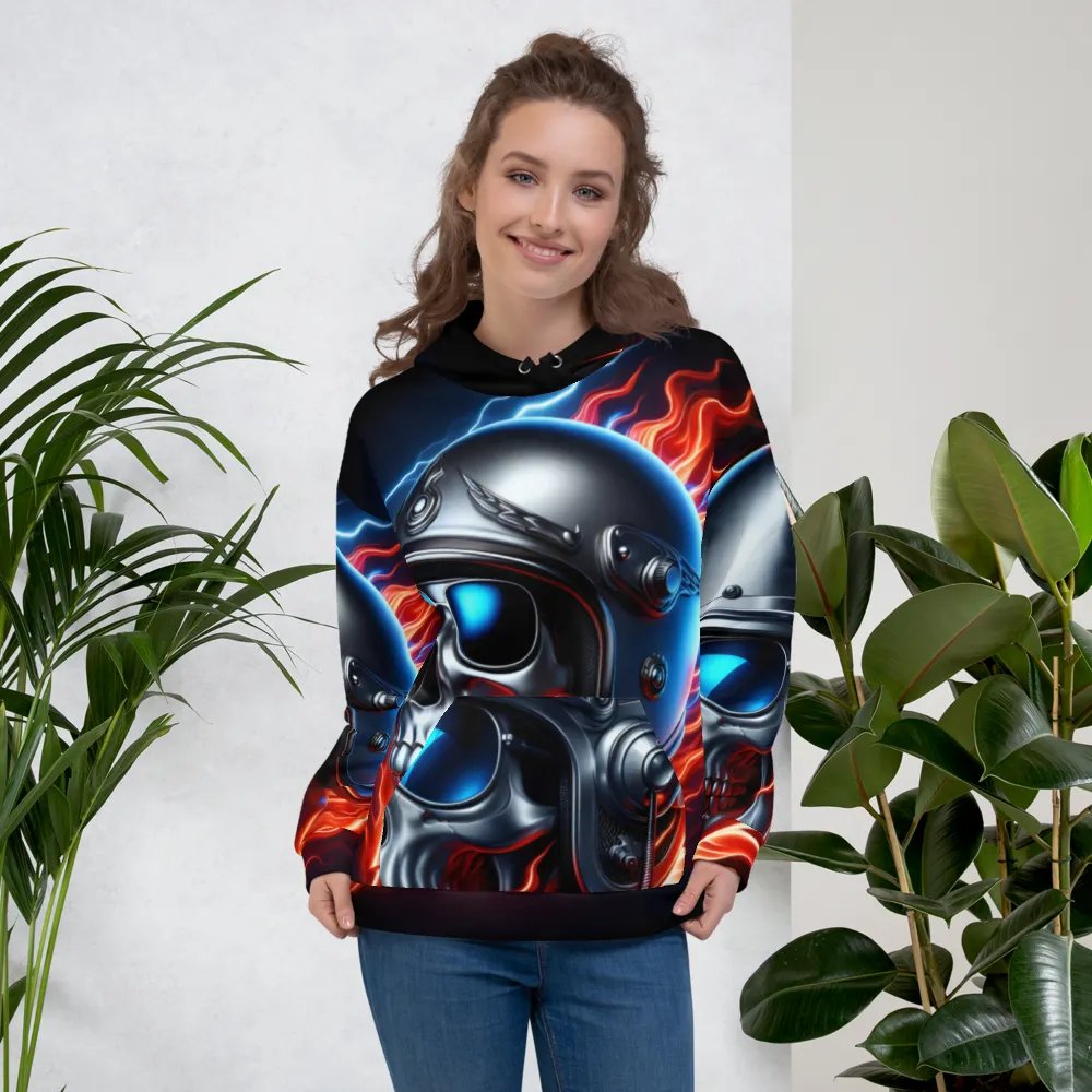 Winged Skull Intensity - Unisex Skull Hoodie #49 product image (5)