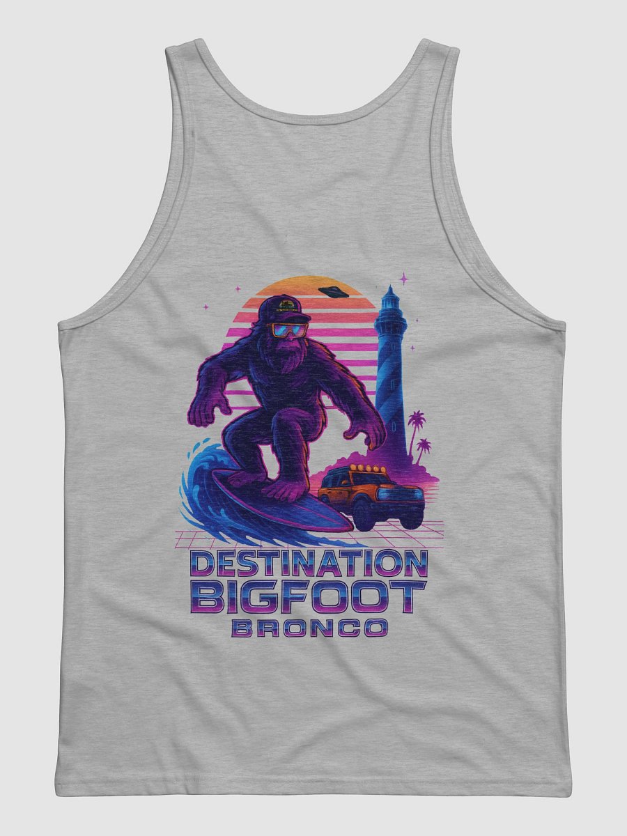 Destination Bigfoot Bronco Synthwave Bella+Canvas Jersey Tank (Athletic Heather) product image (2)
