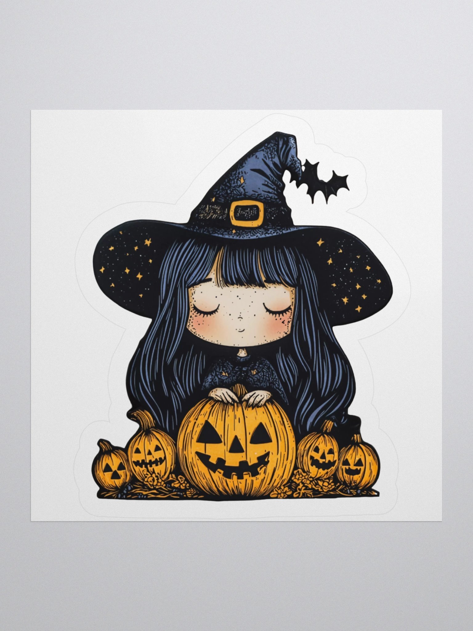 Little Miss Witch and Her Jack-O-Lanterns Sticker product image (3)