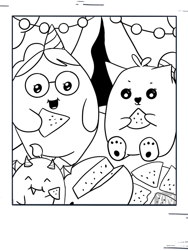 Watermelon Picnic Snap #5 Coloring Page product image (1)