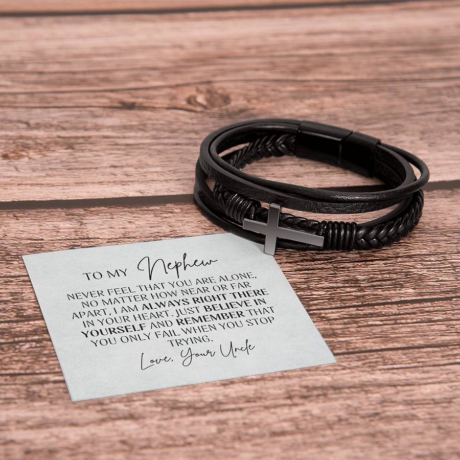 Nephew Cross Bracelet From Uncle - Never Feel Alone product image (3)