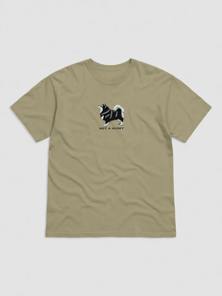 Not a Husky T-Shirt(Embroidered) of a Finnish Lapphund(Black & White) product image (9)