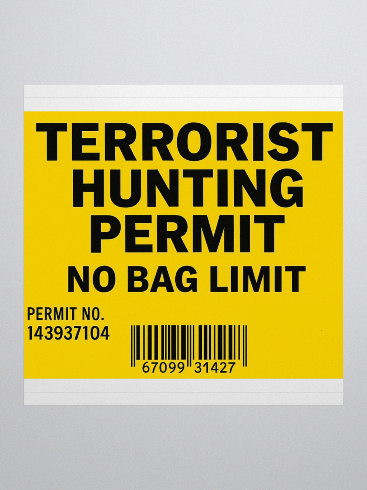 T HUNTING PERMIT STICKER product image (1)