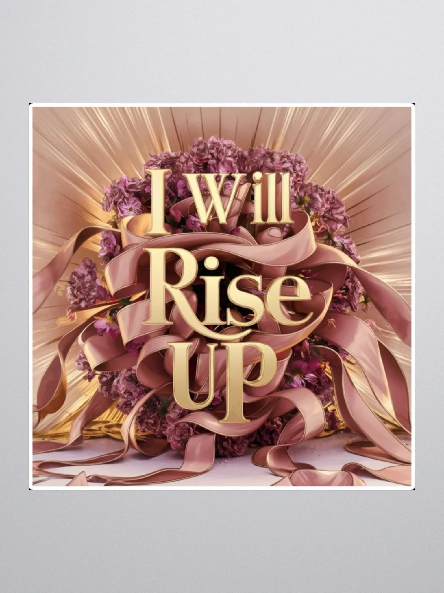 Law of Attraction, Positive Affirmation Art Sticker - I will rise up! product image (4)