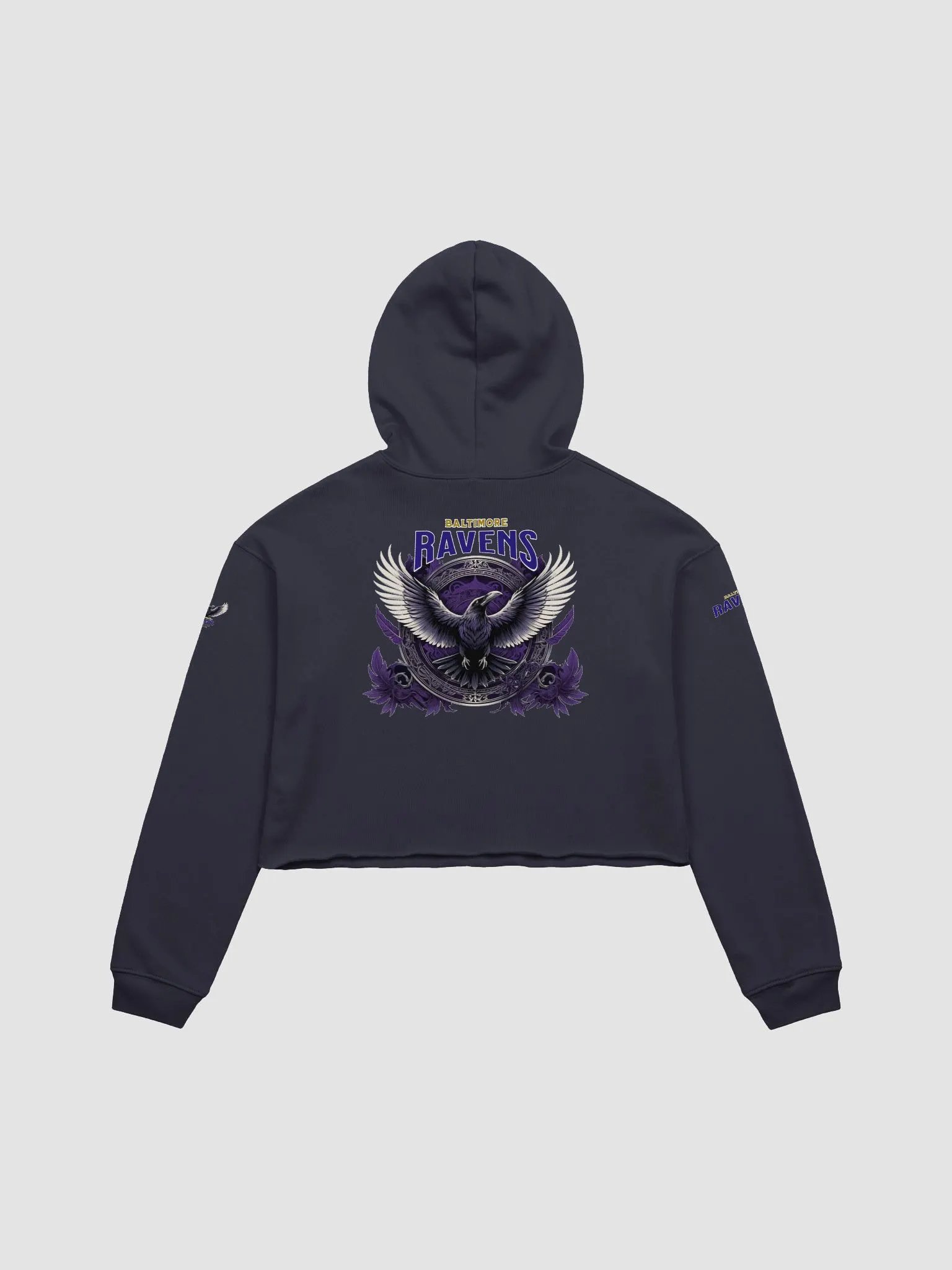 Lady's Fierce Ravens Fleece Crop Hoodie | Baltimore Ravens | NFL Home Locker | NFL Home Locker product image (5)
