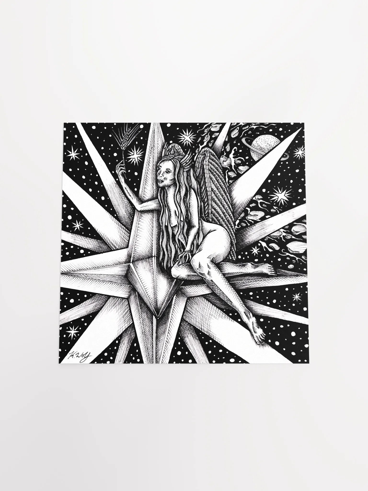 Virgo Zodiac, surreal Celestial Matte Poster product image (19)