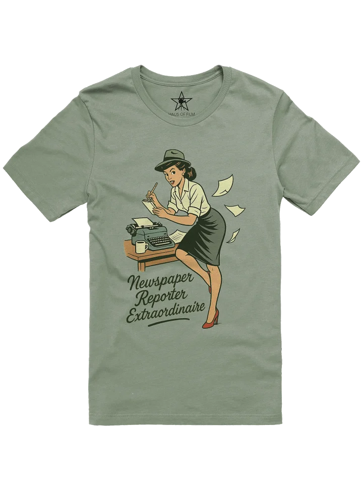 Newspaper Reporter Pin-up Girl 1940's Retro Concert Tee Fit Unisex T-Shirt product image (4)