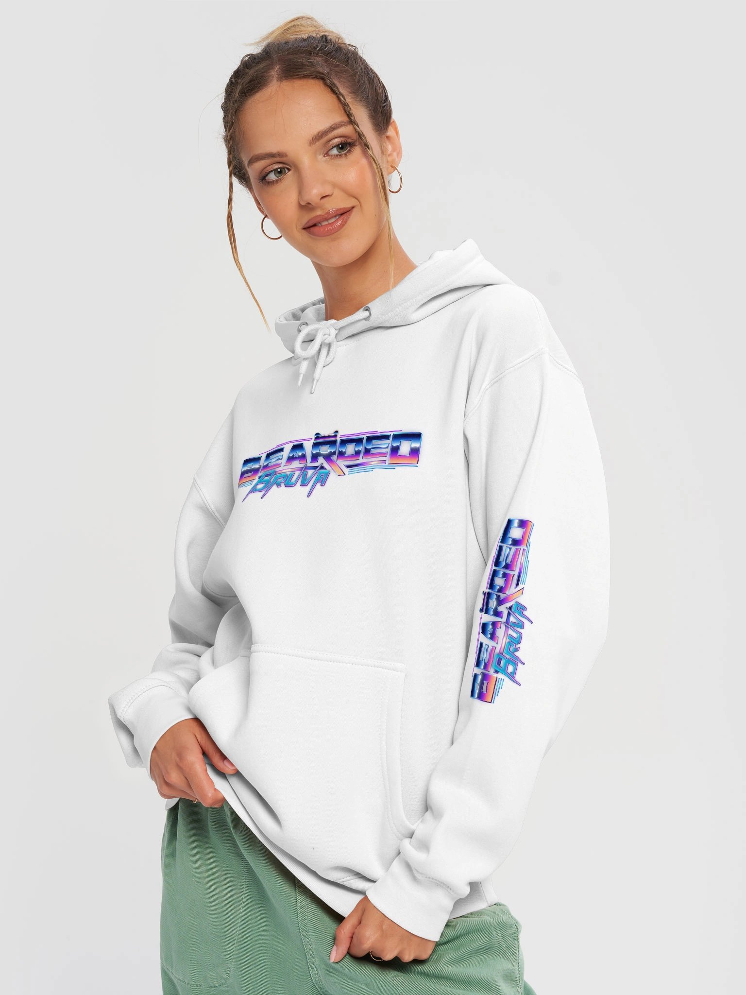 Beardedbruva Cyber Fusion Neon Hoodie product image (3)