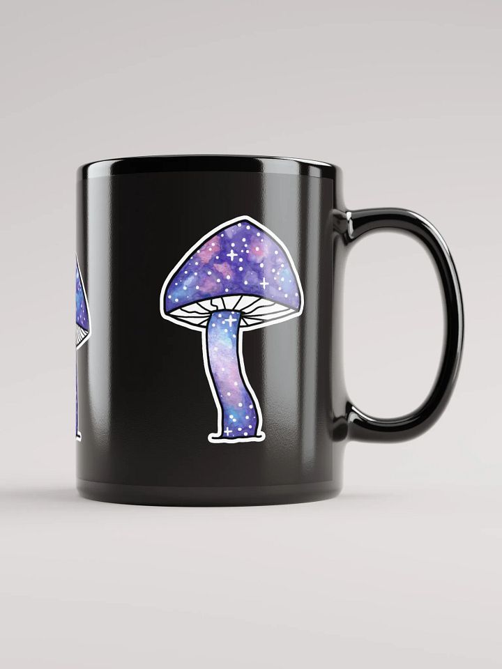Space Mushies Mug ~ Black product image (1)