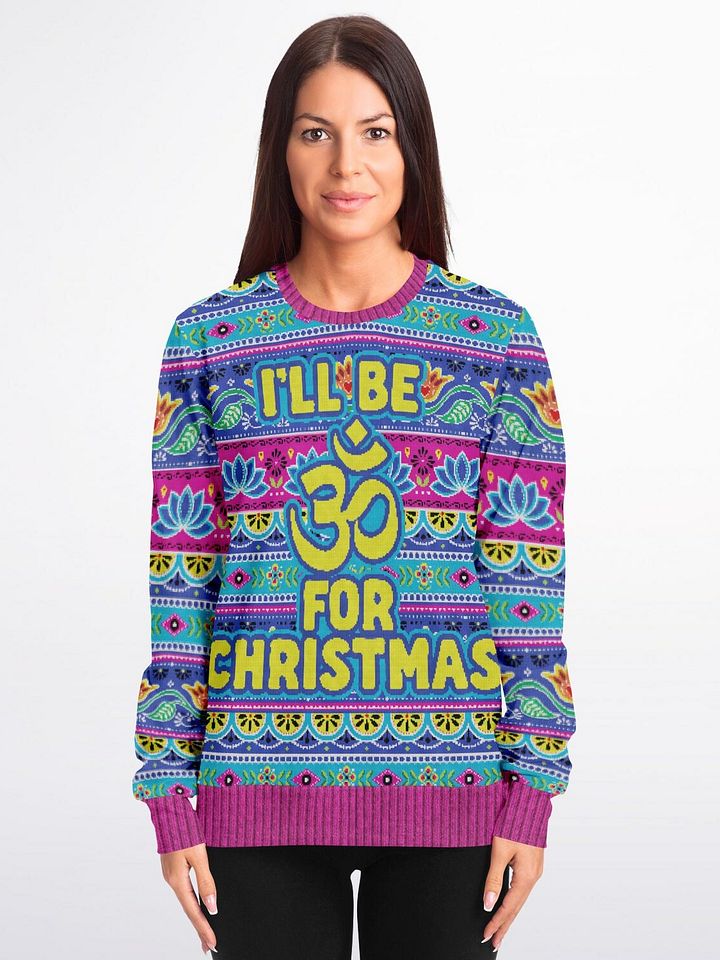 "Om" Christmas Sweater | Yoga Holiday Sweatshirt | Spiritual Mandala Sweatshirt | Buddha Om Winter Outfit product image (1)