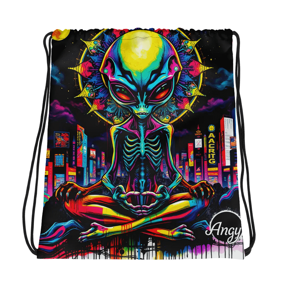 Cosmic Meditation Drawstring Bag product image (1)