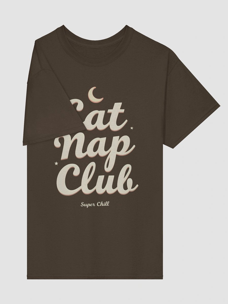 Cat Nap Club T-Shirt | Gildan 5000 | Cozy Moon & Stars Design for Cat Lovers product image (28)