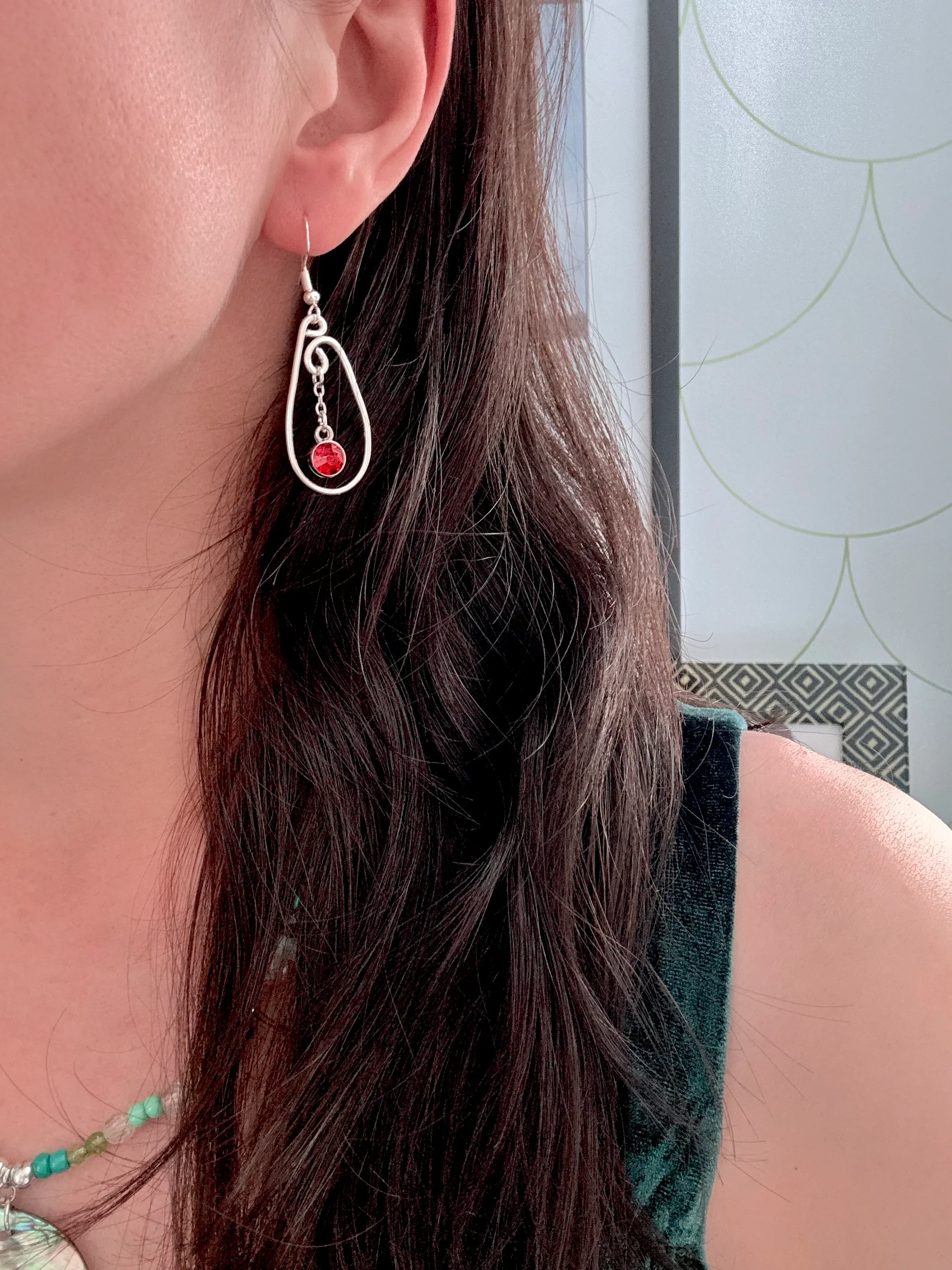 MFD-00280 | Scarlet Bog Earrings | Sterling Silver Hooks | Handmade Jewelry by Monique Faella Designs™ product image (2)