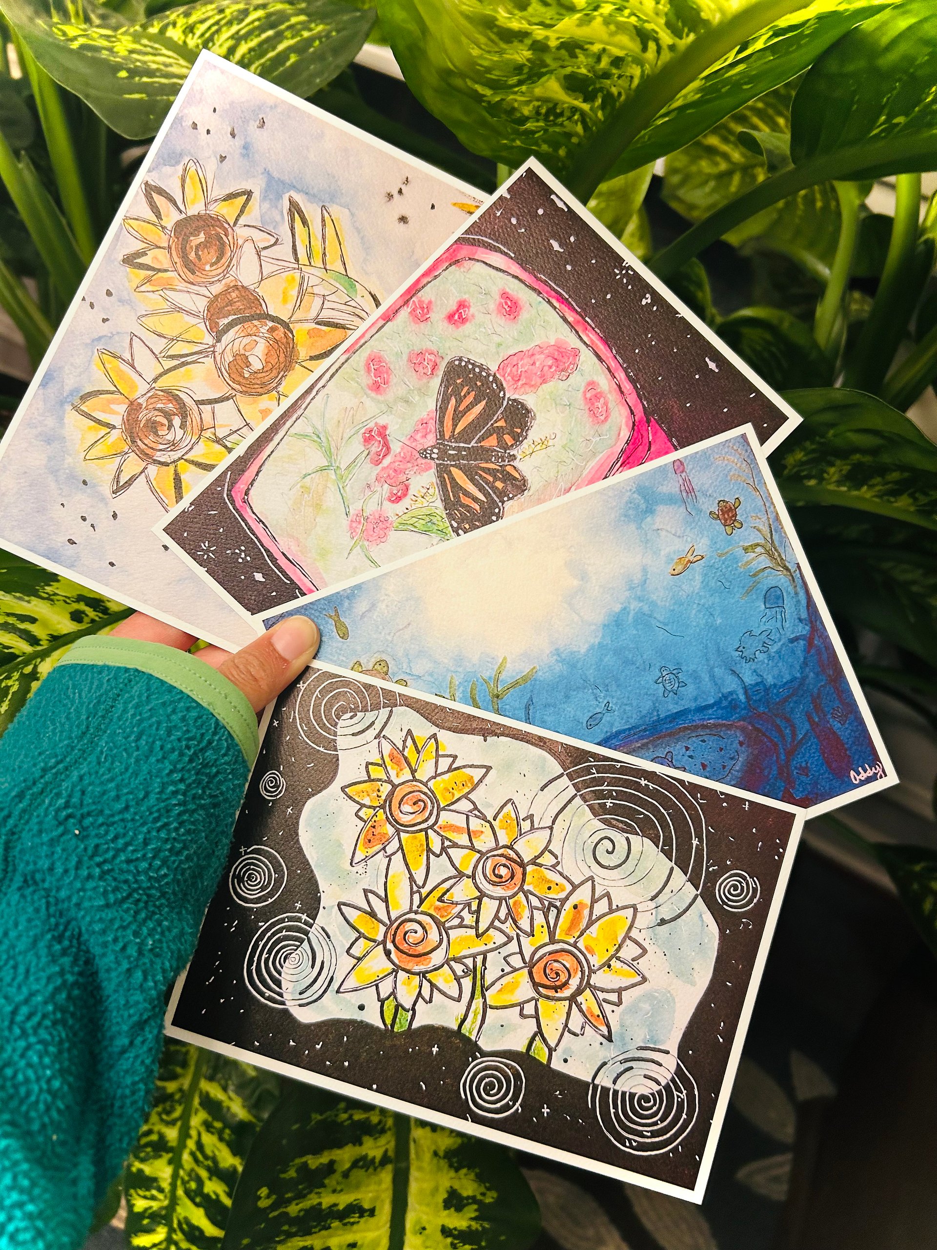 5x7 art prints of Addy’s original watercolor paintings! product image (1)