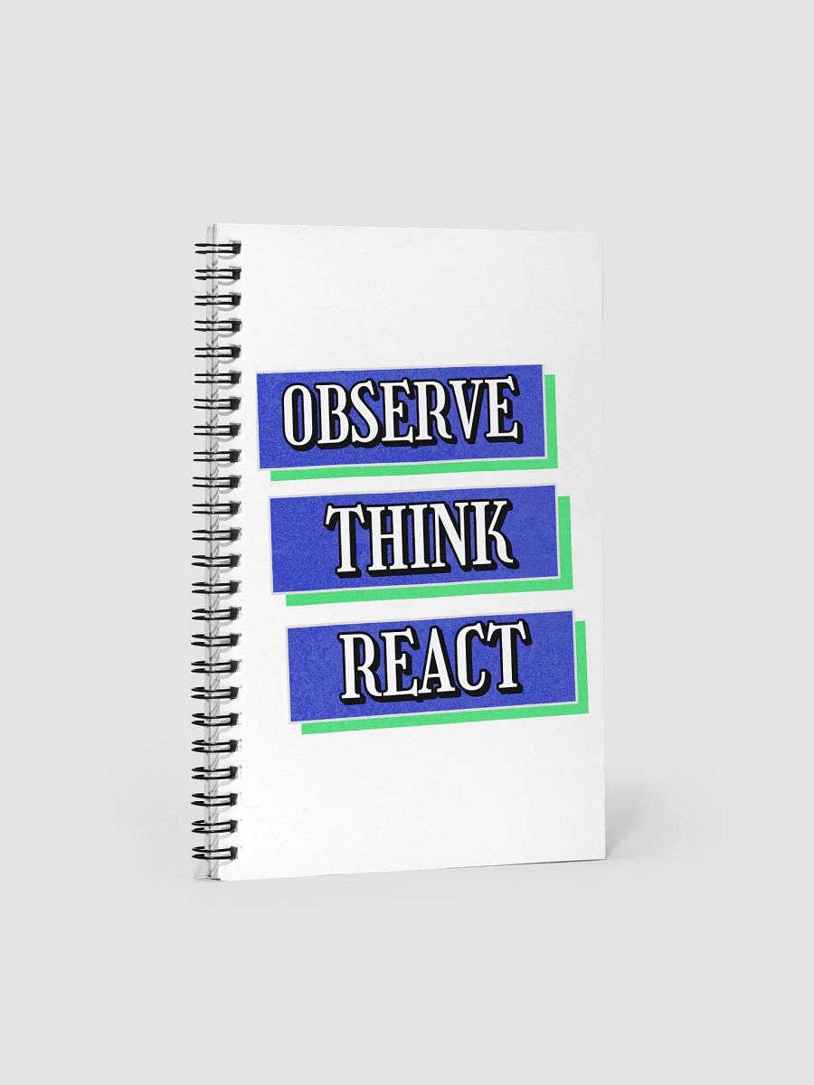 Observe Think React Inspirational Spiral Notebook product image (3)
