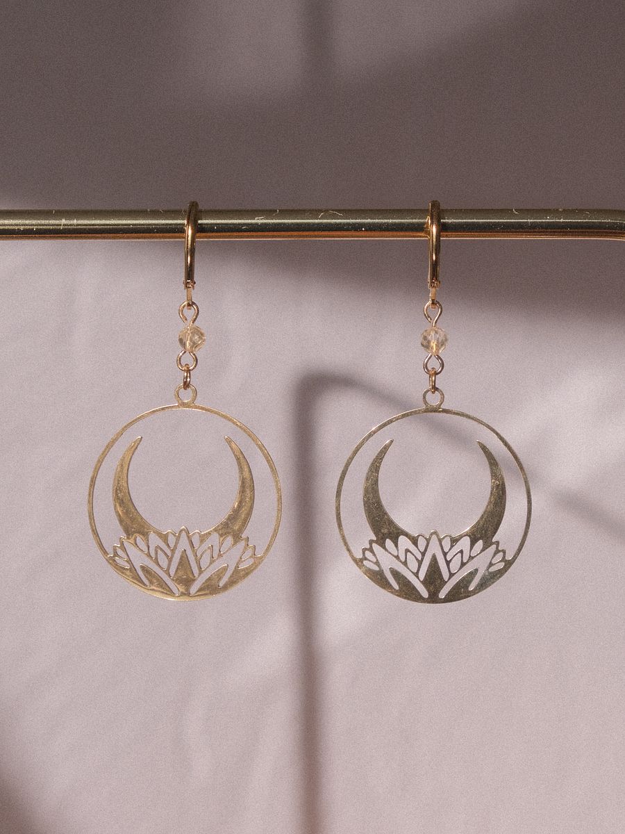 Lotus moon - Citrine earrings product image (3)