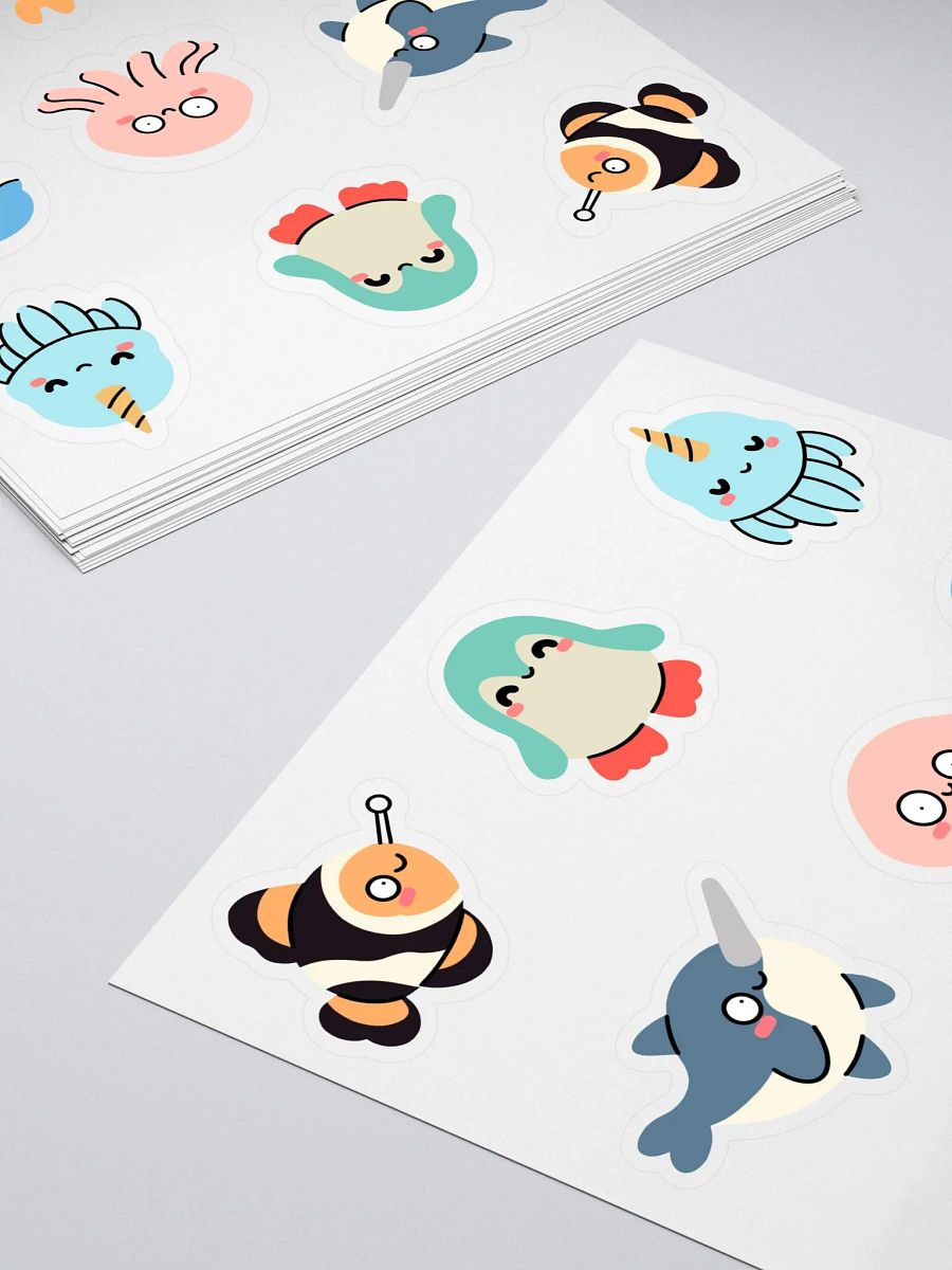 Kiss-Cut Ocean Animal Stickers Sheet – Cute Sea Creatures and Under the Sea Stickers for Crafting product image (4)