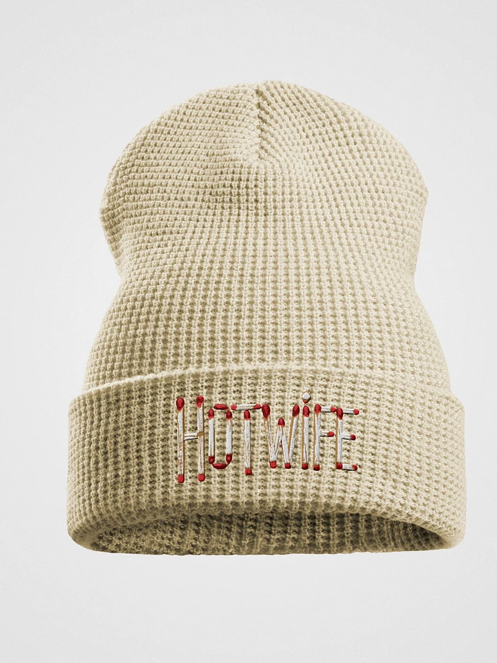 Hotwife Embroidered Matchsticks Waffle Beanie product image (2)