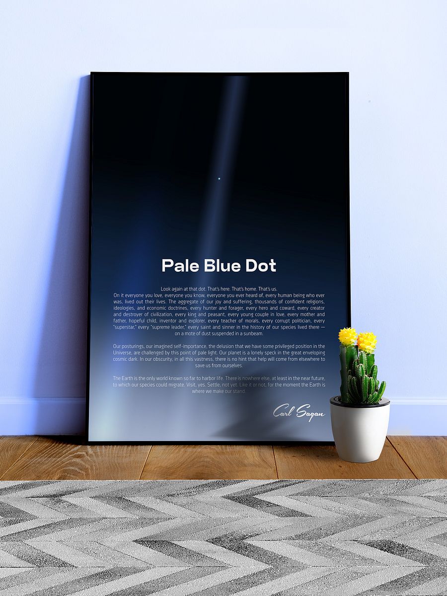 Pale Blue Dot poster, NASA Voyager 1 with Carl Sagan quote — Space poster product image (3)
