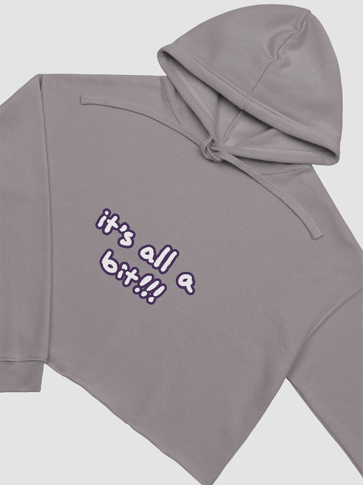 “It’s all a bit!!!” (lined design, #432A54) fleece cropped hoodie product image (21)