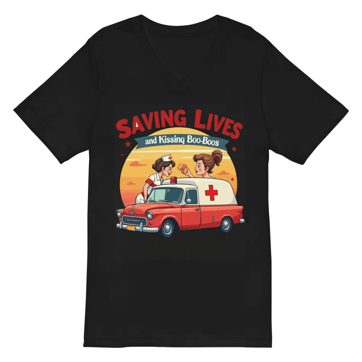 Saving Lives and Kissing Boo-Boos Nurse v-neck tee product image (2)