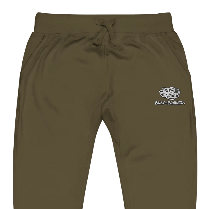 BUSY-BRAINED (lined design) embroidered fleece sweatpants product image (9)