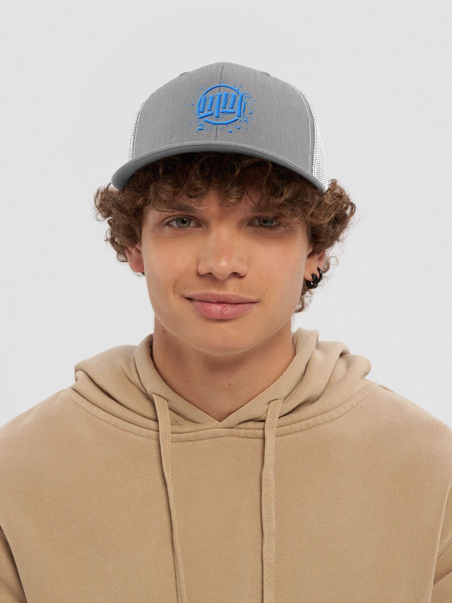 Mr Moist Blue Circle Splatter Trucker Hat product image (50)