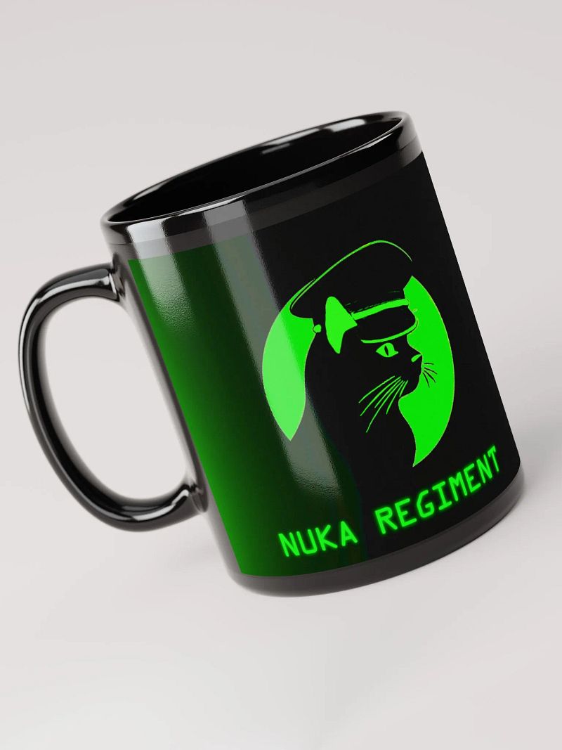 Nuka Regiment Black Glossy Mug