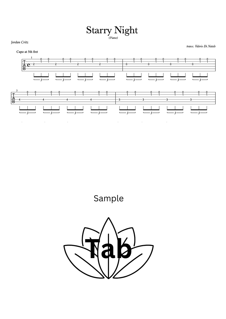 Starry Night (Piano) by Jordan Critz. product image (3)