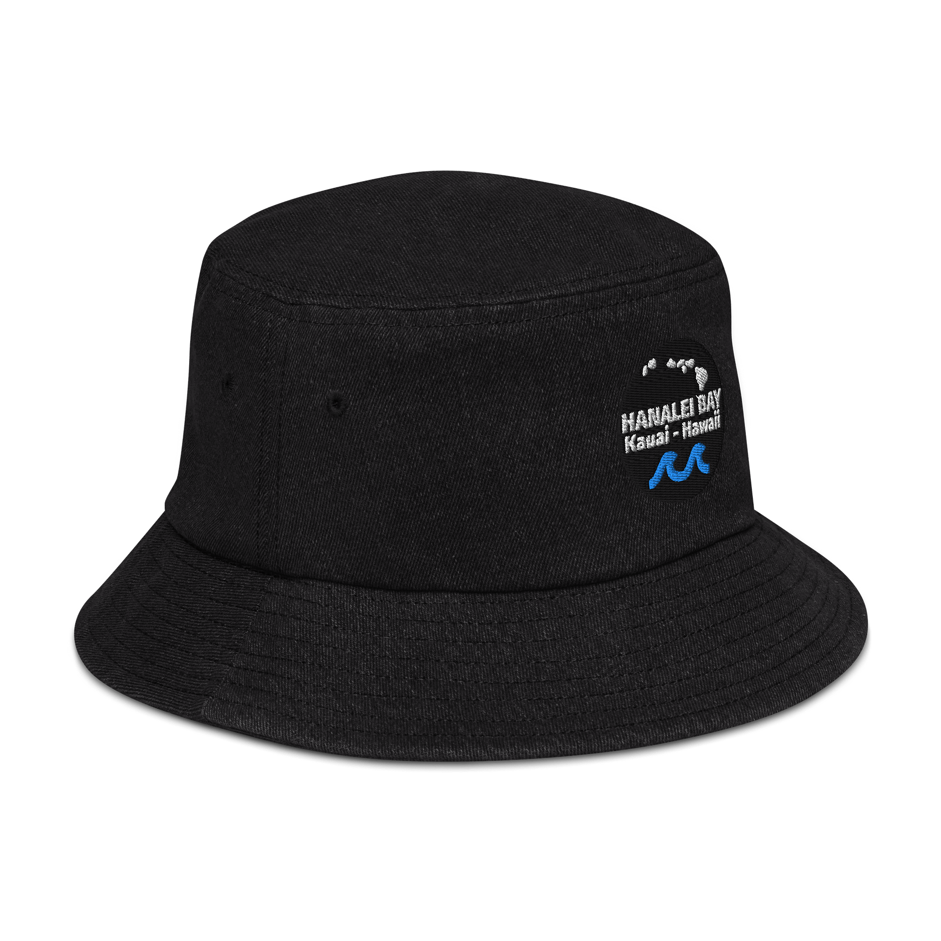 Hanalei Bay Kauai - White Logo - Capstone Denim Bucket Hat product image (5)