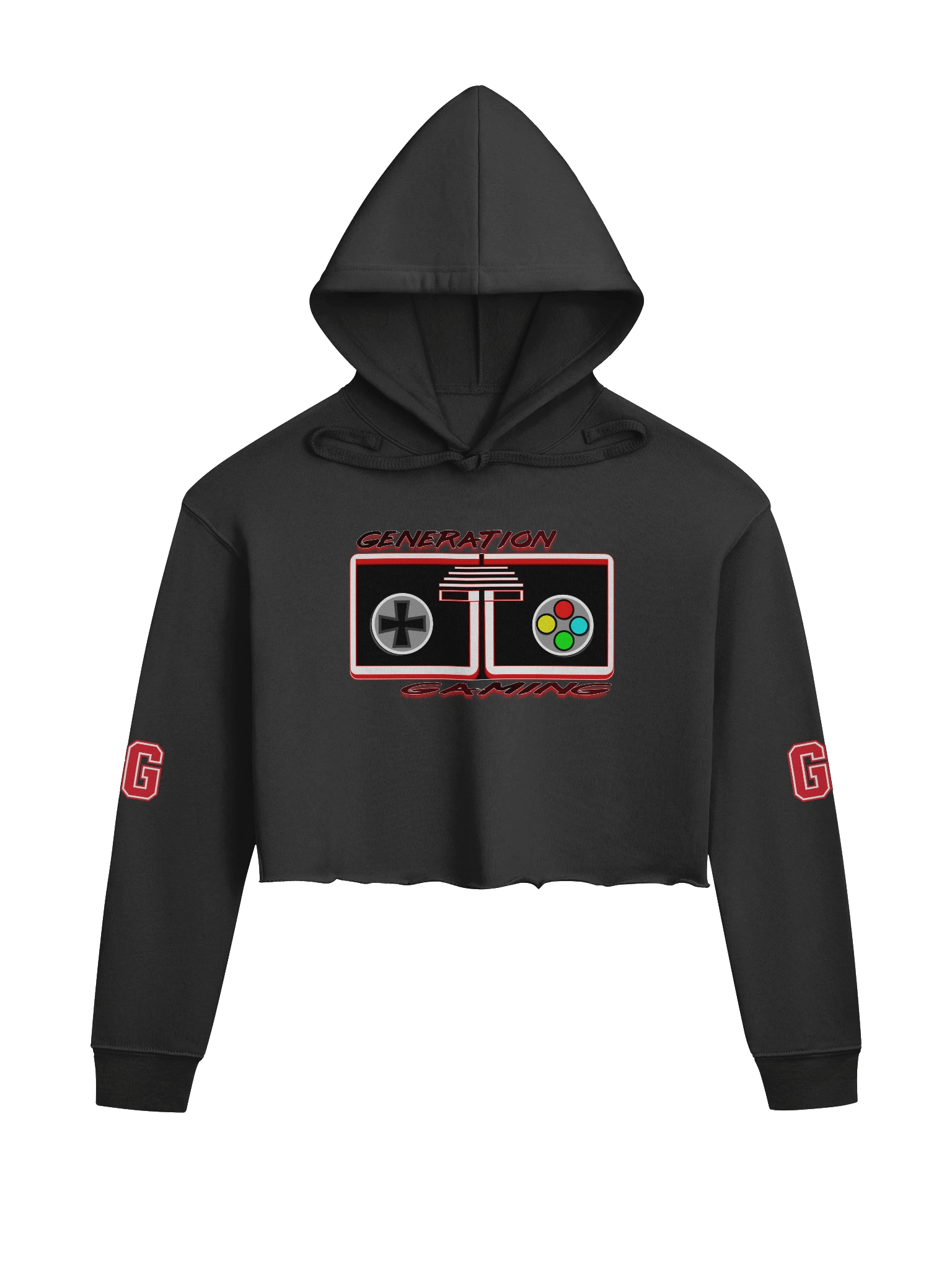 Double 'G' Block Style Crop Hoodie product image (1)