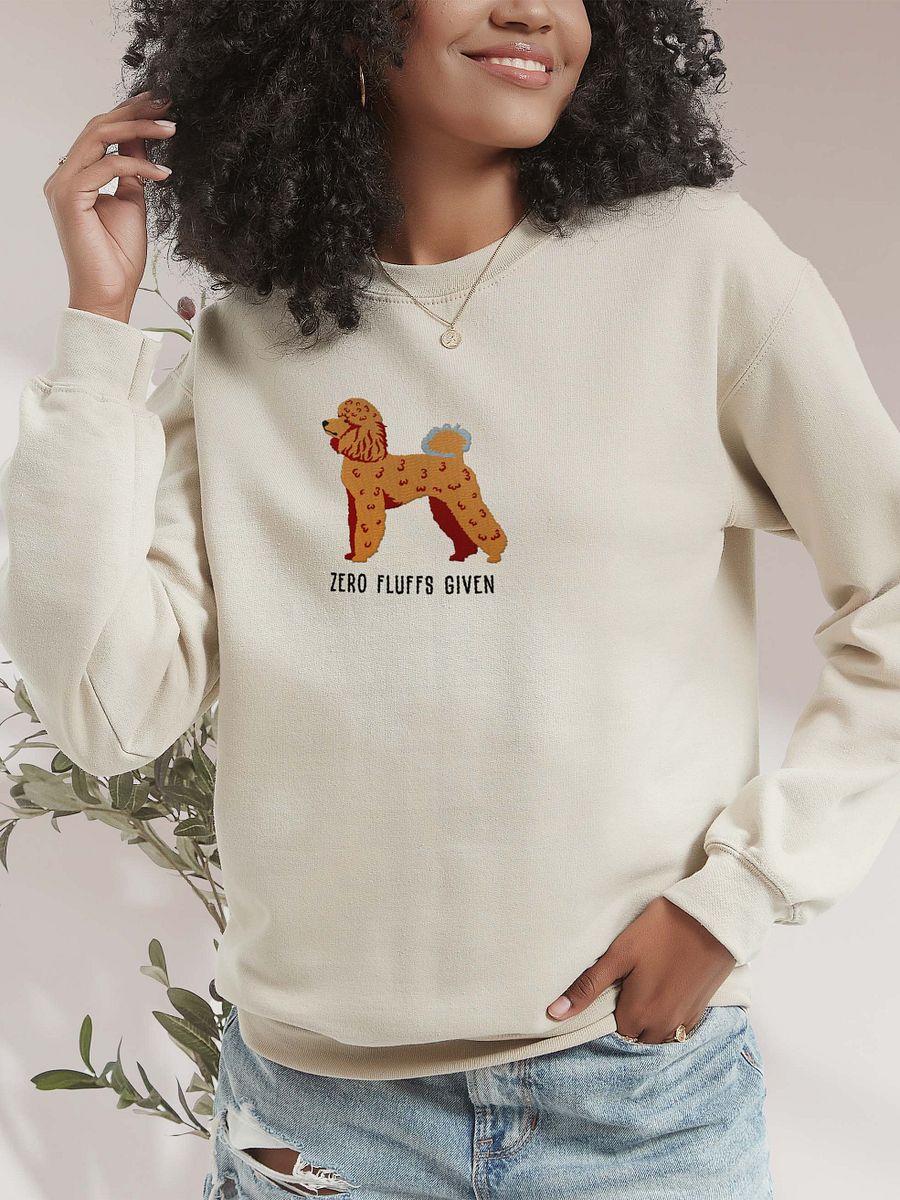 Zero Fluffs Given Sweatshirt (Embroidered) of a Mini Poodle product image (2)