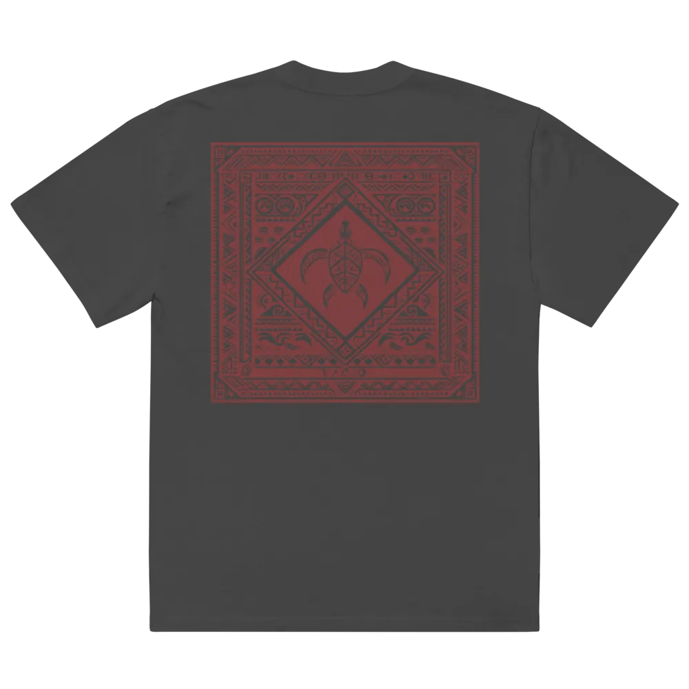 VACIO Tribal Turtle Premium Oversized Faded T-Shirt product image (3)