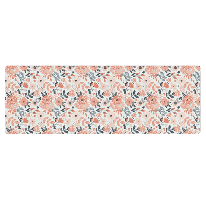 Orange Floral Boho Yoga Mat by Treasure Pie product image (1)