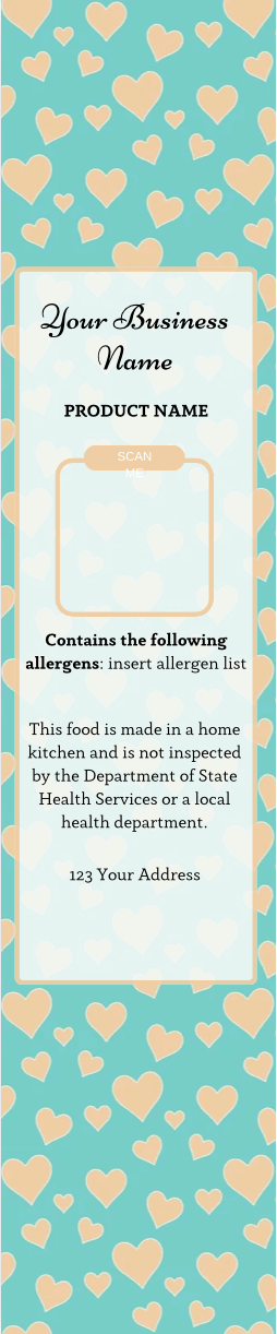 Valentine Hearts Mini Cake Label Templates product image (4)