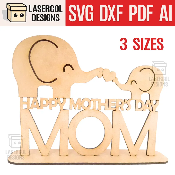 Mother's Day Gift Plaque (Three Sizes) Set 1 - Laser Cut Files product image (1)