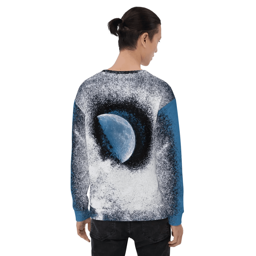 Abstract Darker Coloured Disintegrating Moon Unisex Sweatshirt product image (12)