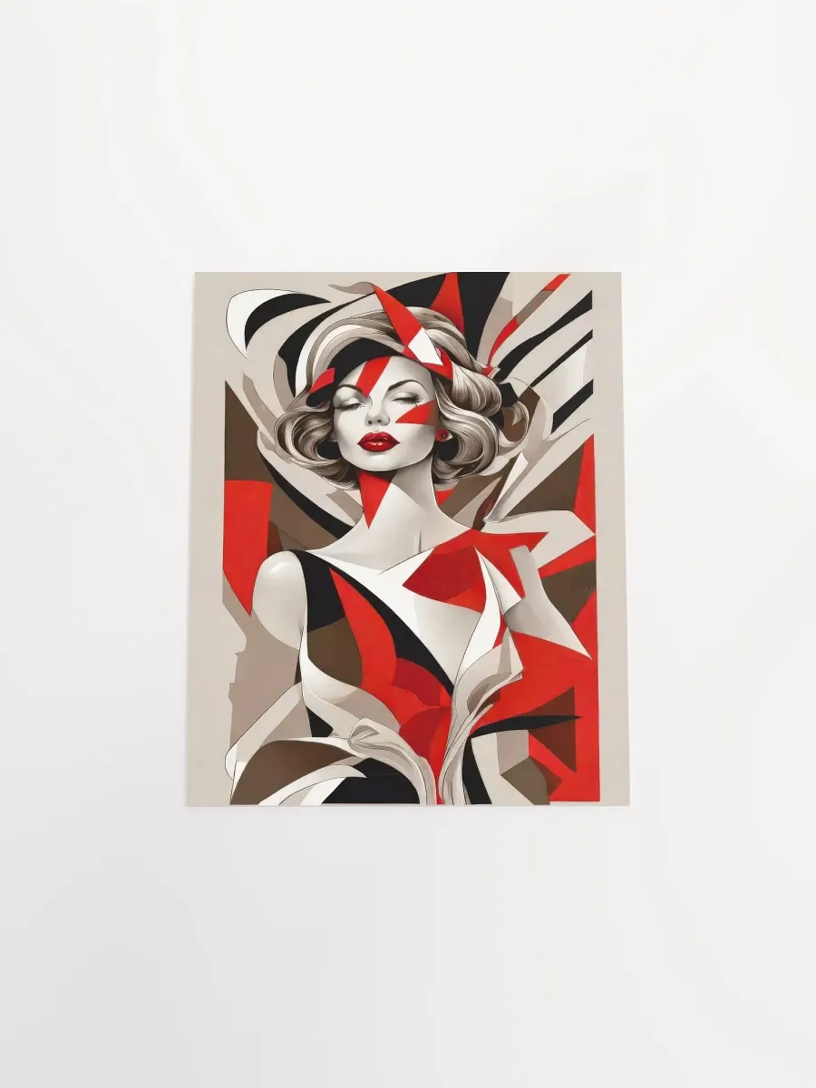Red Woman - Poster - Small and Standard Sizes - 8x10-11x14-12x16-16x20 Inches product image (4)