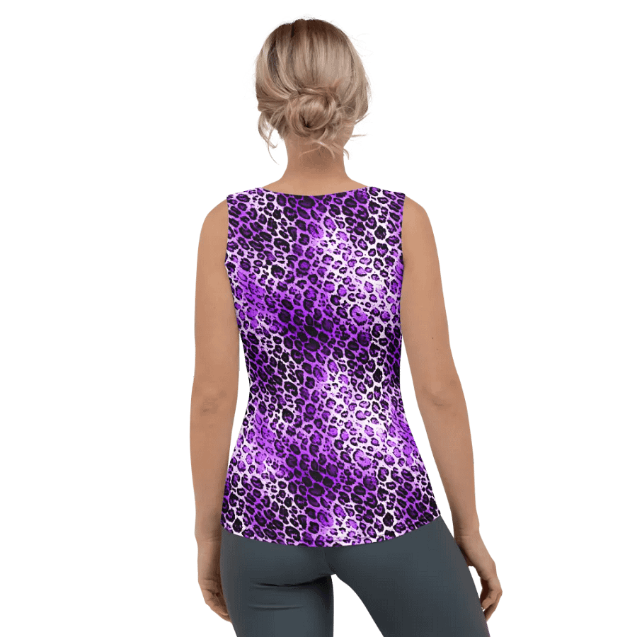 Purple Leopard Patetrn Women TankTop product image (2)