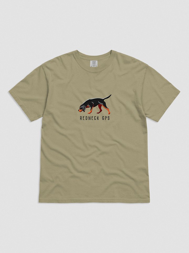 Redneck GPS T-Shirt(Embroidered) of a Black & Tan Coonhound product image (2)