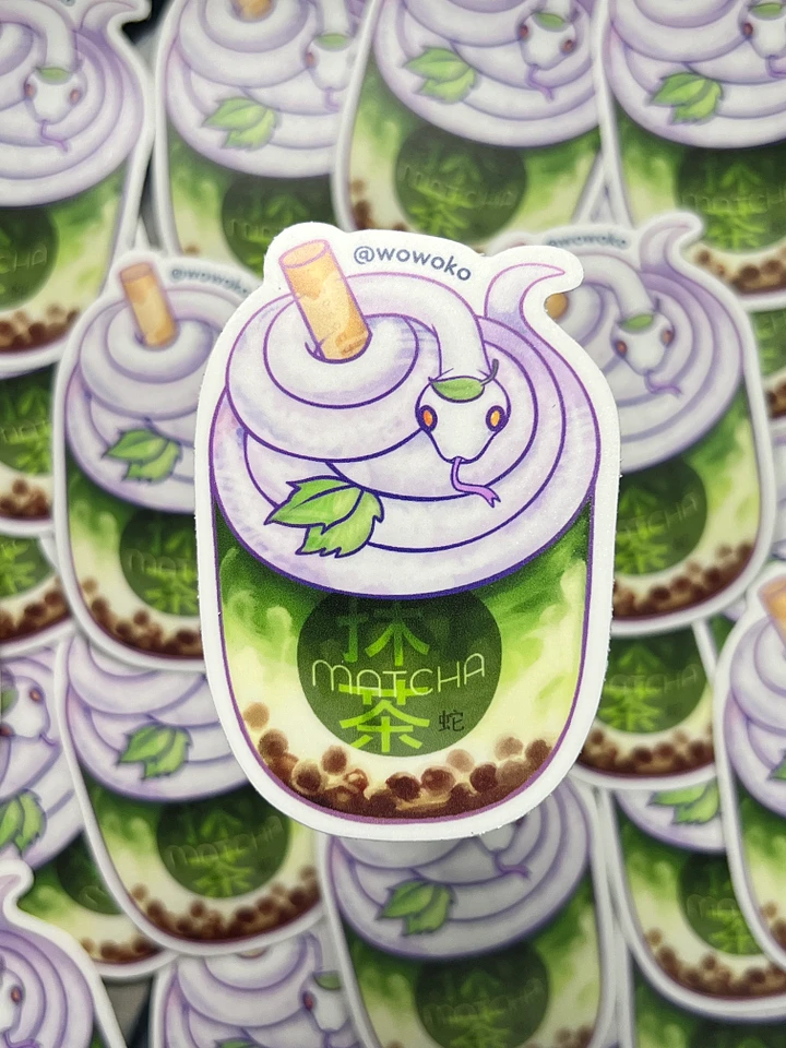 Zodiac Drink - Matcha Snake Green Tea - Sticker product image (1)