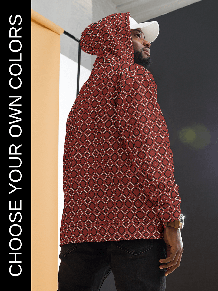 Bumble Delight Geometric Allover Print Hoodie for Men and Women product image (1)