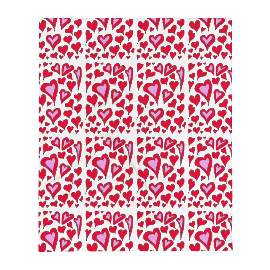 Hearts Drawing Throw Blanket product image (13)