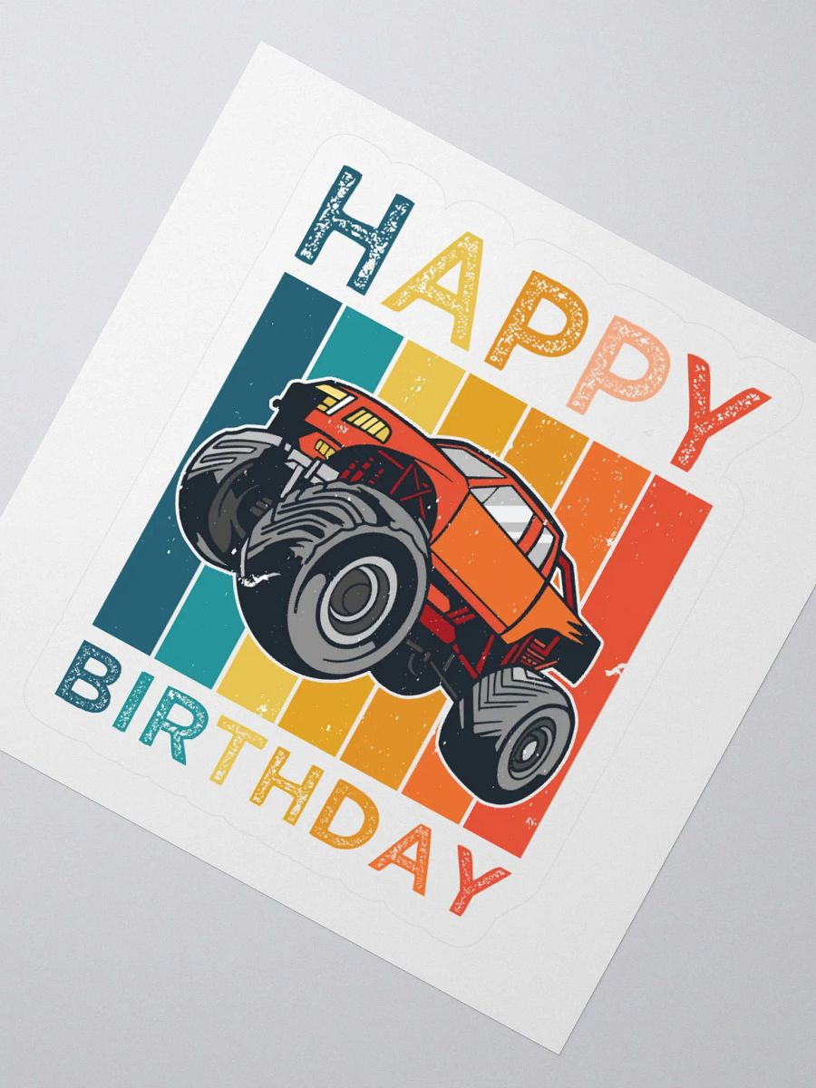 Happy Birthday (Monster Truck) Sticker product image (2)