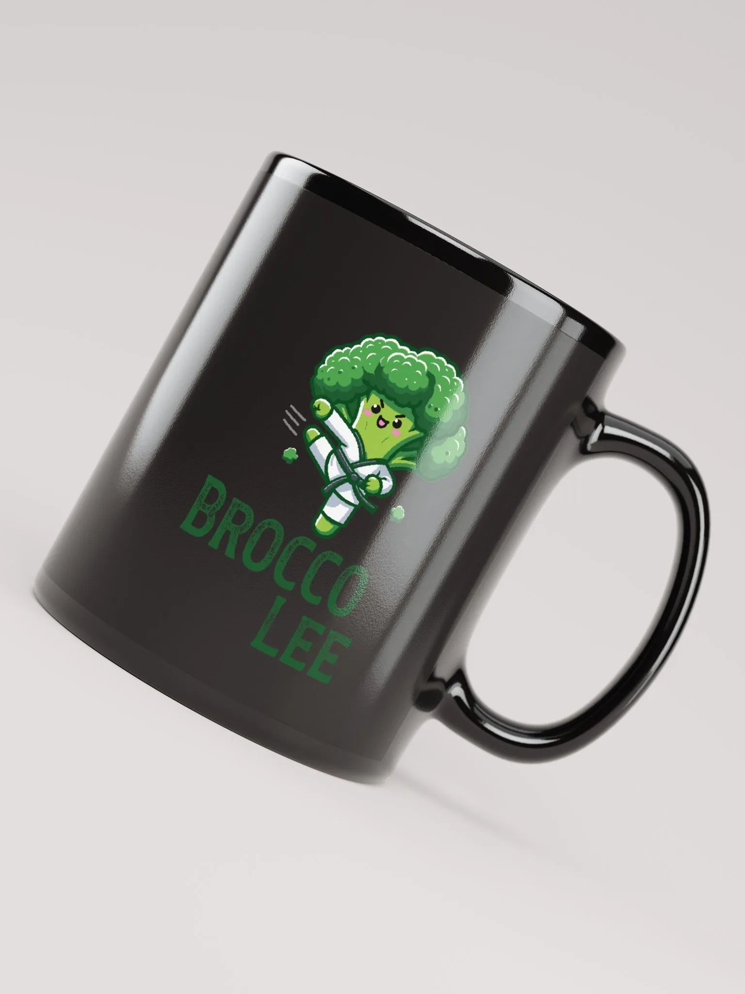 Broccoli Martial Arts Master Brocco Lee | Black Mug product image (7)