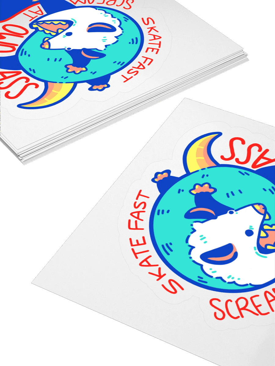 Skate Fast Scream at Own Ass Sticker product image (4)