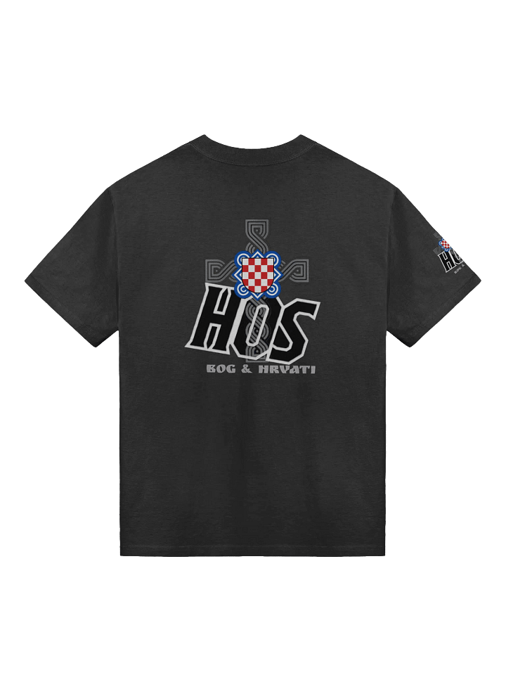 HOS DOMOVINI VJERNA Emblem Oversized Faded T-Shirt product image (2)